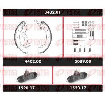 Souprava brzd, bubnová brzda REMSA 3402.01