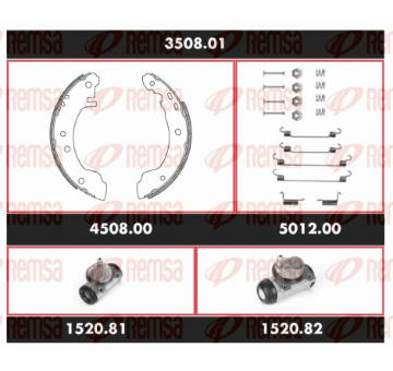 Souprava brzd, bubnová brzda REMSA 3508.01