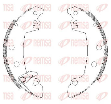 Sada brzdových čelistí REMSA 4017.03