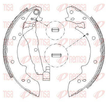 Sada brzdových čelistí REMSA 4027.01