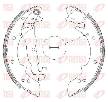 Sada brzdových čelistí REMSA 4027.02