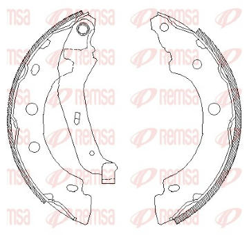 Sada brzdových čelistí REMSA 4043.00