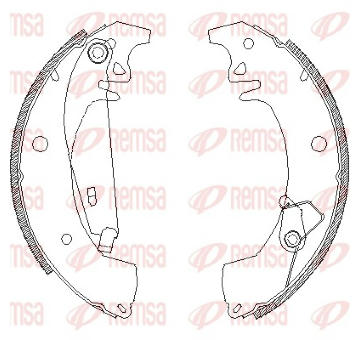 Sada brzdových čelistí REMSA 4078.01