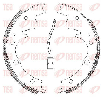 Sada brzdových čelistí REMSA 4104.01