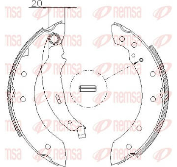 Sada brzdových čelistí REMSA 4199.01