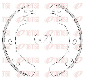 Brzdová čelist, parkovací brzda REMSA 4209.00
