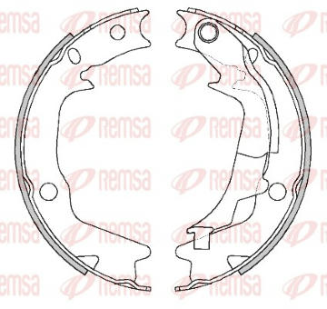 Sada brzdových čelistí, parkovací brzda REMSA 4244.01