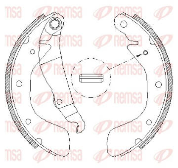 Sada brzdových čelistí REMSA 4398.00
