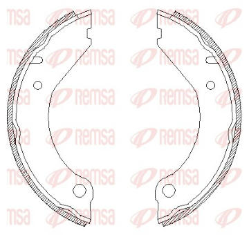 Sada brzdových čelistí, parkovací brzda REMSA 4399.00