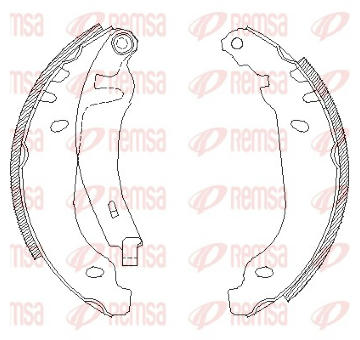 Sada brzdových čelistí REMSA 4506.01