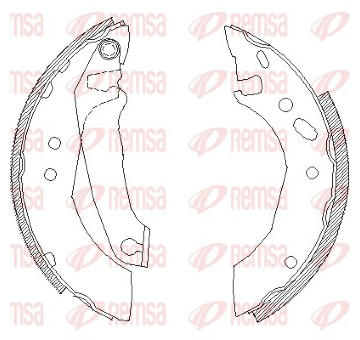Sada brzdových čelistí REMSA 4507.00
