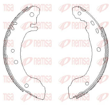 Sada brzdových čelistí REMSA 4508.00