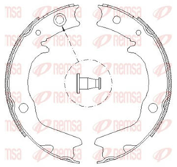 Sada brzdových čelistí, parkovací brzda REMSA 4702.00