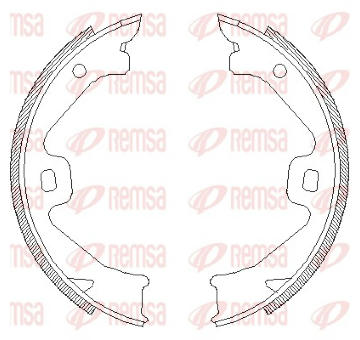 Brzdová čelist, parkovací brzda REMSA 4704.00