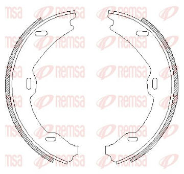 Sada brzdových čelistí, parkovací brzda REMSA 4706.01