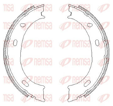 Sada brzdových čelistí, parkovací brzda REMSA 4710.01