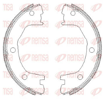 Sada brzdových čelistí, parkovací brzda REMSA 4712.00