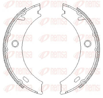 Brzdová čelist, parkovací brzda REMSA 4714.01