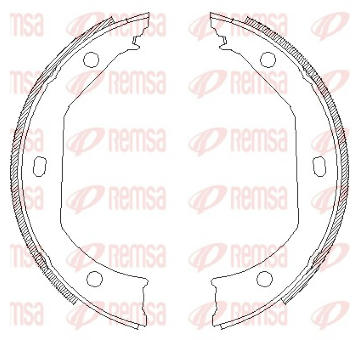 Sada brzdových čelistí, parkovací brzda REMSA 4716.00