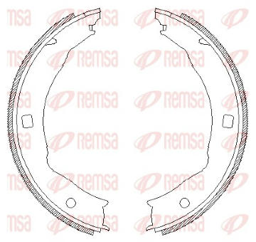 Sada brzdových čelistí, parkovací brzda REMSA 4717.00