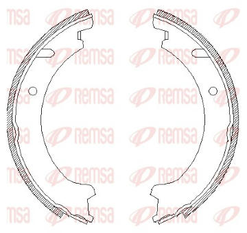 Sada brzdových čelistí, parkovací brzda REMSA 4721.00