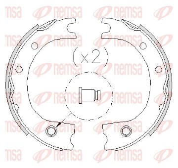 Sada brzdových čelistí, parkovací brzda REMSA 4725.00