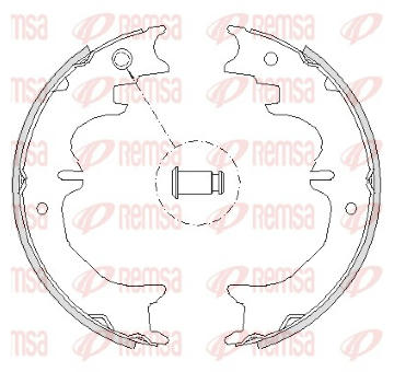 Sada brzdových čelistí, parkovací brzda REMSA 4727.00