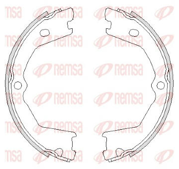 Sada brzdových čelistí, parkovací brzda REMSA 4733.00