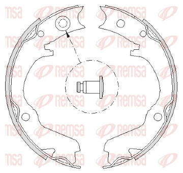 Sada brzdových čelistí, parkovací brzda REMSA 4734.00