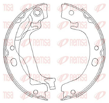 Sada brzdových čelistí, parkovací brzda REMSA 4753.00