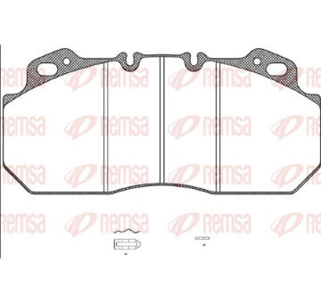 Sada brzdových destiček, kotoučová brzda REMSA JCA 622.00