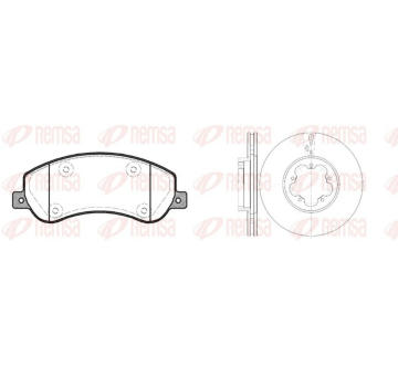 Souprava brzd, koutocova brzda REMSA 81250.00