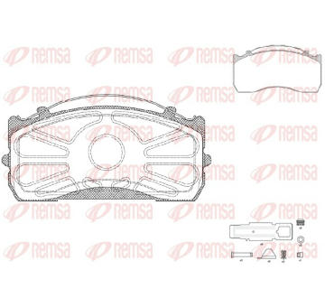 Sada brzdových destiček, kotoučová brzda REMSA JCA 815.80