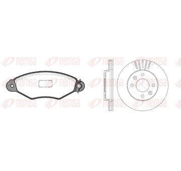 Souprava brzd, kotoučová brzda REMSA 8643.01