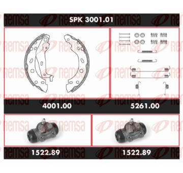 Souprava brzd, bubnova brzda REMSA SPK 3001.01