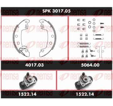 Souprava brzd, bubnova brzda REMSA SPK 3017.05