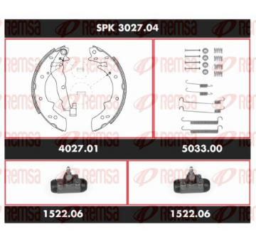 Souprava brzd, bubnova brzda REMSA SPK 3027.04
