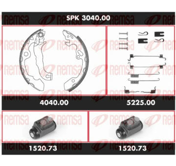 Souprava brzd, bubnova brzda REMSA SPK 3040.00