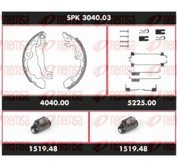 Souprava brzd, bubnova brzda REMSA SPK 3040.03