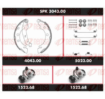 Souprava brzd, bubnova brzda REMSA SPK 3043.00