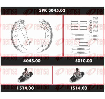 Souprava brzd, bubnova brzda REMSA SPK 3045.02