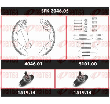 Souprava brzd, bubnová brzda REMSA SPK 3046.05