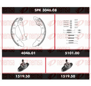Souprava brzd, bubnova brzda REMSA SPK 3046.08