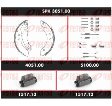 Souprava brzd, bubnova brzda REMSA SPK 3051.00