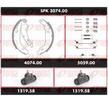 Souprava brzd, bubnová brzda REMSA SPK 3074.00