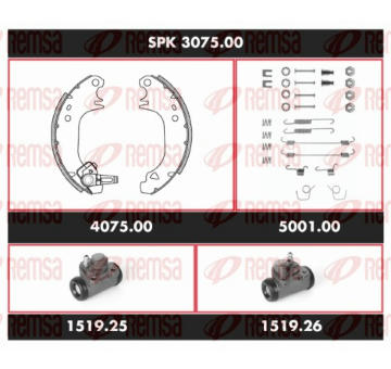 Souprava brzd, bubnová brzda REMSA SPK 3075.00