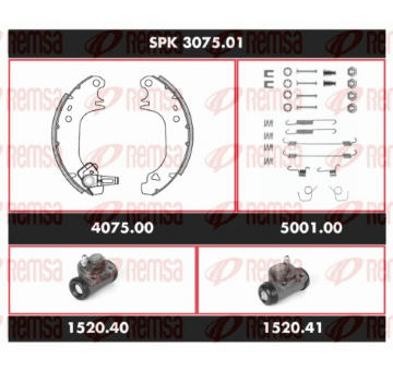 Souprava brzd, bubnová brzda REMSA SPK 3075.01