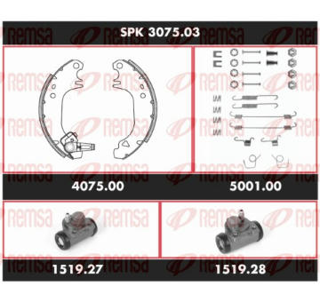 Souprava brzd, bubnová brzda REMSA SPK 3075.03