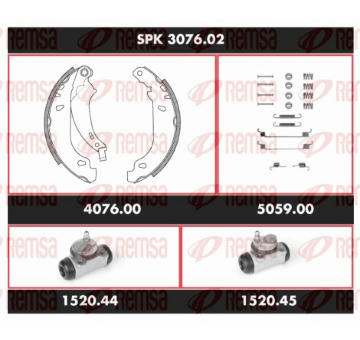 Souprava brzd, bubnova brzda REMSA SPK 3076.02