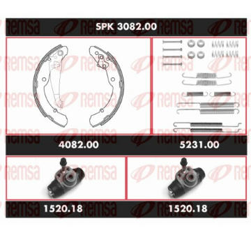 Souprava brzd, bubnova brzda REMSA SPK 3082.00